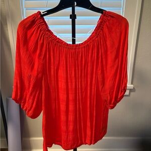 Sanctuary Bright Red Off-Shoulder Blouse